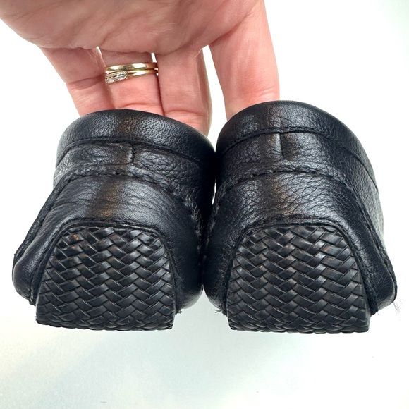 Cole Haan loafers horse bit black leather driving flats moc toe classic preppy - Picture 6 of 10